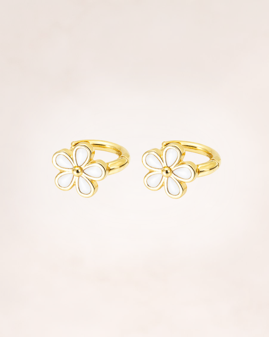 Daisy Bloom Huggie Hoops