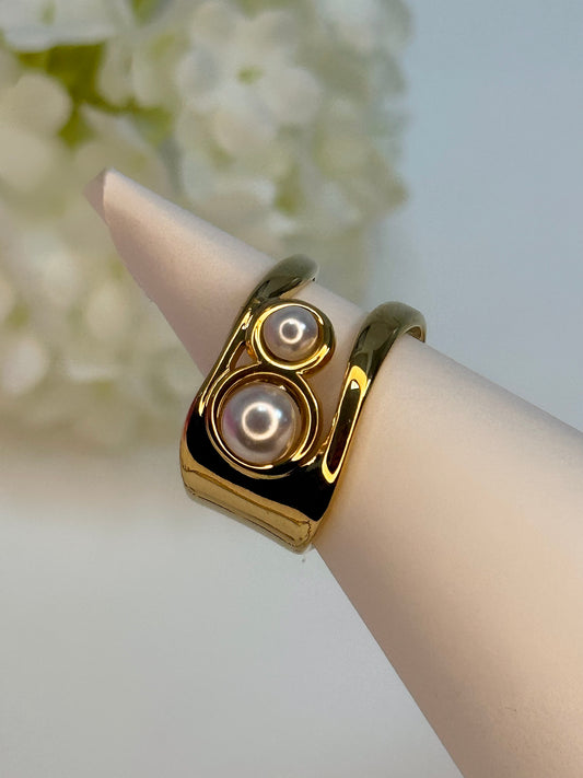 Ajustable Pearl Ring